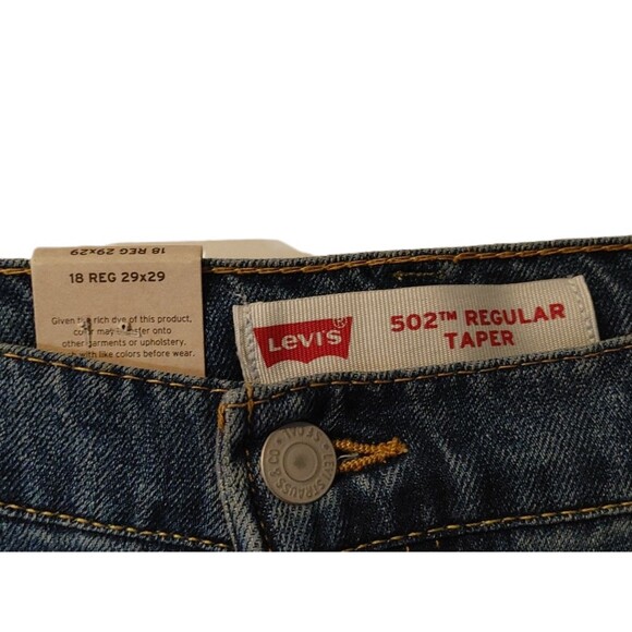 Levi's Boys 502  Regular Fit Taper Jeans  Sz‎ 18 Reg 29x29 NWT - Picture 5 of 7